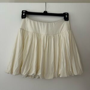 Women’s Cream White Bubble Skirt - Lightweight Flared Style